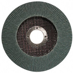 Garryson - 40 Grit, 7" Disc Diam, 7/8" Center Hole, Type 29 Zirconia Alumina Flap Disc - 8,600 Max RPM, Fiberglass Backing, Arbor Attaching System, Coated - Industrial Tool & Supply