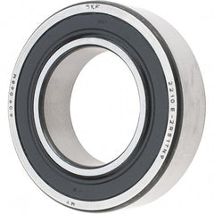 SKF - 50mm Bore Diam, 90mm OD, Double Seal Self Aligning Radial Ball Bearing - 23mm Wide, 2 Rows, Round Bore, 2,520 Lb Static Capacity, 7,600 Lb Dynamic Capacity - Industrial Tool & Supply