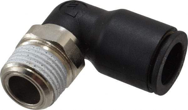 Legris - 12mm Outside Diam, 3/8 NPT, Nylon Push-to-Connect Tube Male Elbow - 290 Max psi, Tube to Male NPT Connection, Buna Nitrile O-Ring - Industrial Tool & Supply