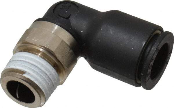 Legris - 3/8" Outside Diam, 1/4 BSPT, Nylon Push-to-Connect Tube Male Elbow - 290 Max psi, Tube to Male BSPT Connection, Buna Nitrile O-Ring - Industrial Tool & Supply