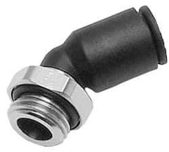 Legris - 8mm OD, 3/8 BSPP, Nylon/Nickel Plated Brass Push-to-Connect Male Elbow 45° - 290 Max psi - Industrial Tool & Supply