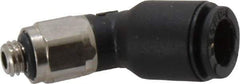 Legris - 6mm OD, M5x0.8 BSPP, Nylon/Nickel Plated Brass Push-to-Connect Male Elbow 45° - 290 Max psi - Industrial Tool & Supply