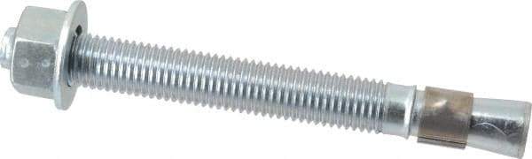 Red Head - 3/4 Inch Diameter, 3/4-10 Inch Thread, 7 Inch Overall Length, Grade 3, Wedge Expansion Concrete Anchor - Steel, Zinc Plated, 5-1/8 Inch Thread Length, Tie Wire Head, 3/4 Inch Drill - Industrial Tool & Supply