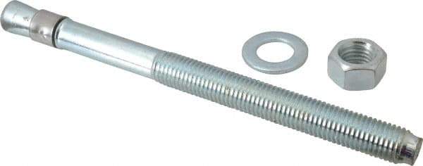Red Head - 3/4" Diam, 3/4-10, 10" OAL, Grade 3, Wedge Expansion Concrete Anchor - Steel, Zinc Plated, 5-3/4" Thread Length, Tie Wire Head, 3/4" Drill - Industrial Tool & Supply