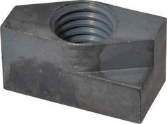 Gibraltar - 5/8-11 Blind Tapped Quarter Turn T Slot Nut - 11/16" Slot Width, 11/16 x 0.427" Base Width x Height, 1-3/8 x 3/4" OAL x Height - Industrial Tool & Supply