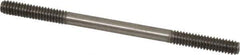 Gibraltar - 1/4-20 4" OAL Equal Double Threaded Stud - Stainless Steel, Black Oxide Finish, 1" Equal Thread Length - Industrial Tool & Supply