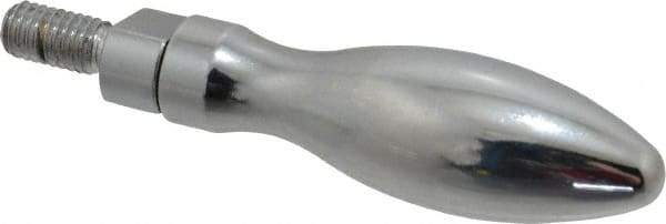 Gibraltar - M6x1 Threaded Stem, Revolving Handwheel & Machine Handle - Steel Bulb Shape Handle, Steel Stem - Industrial Tool & Supply