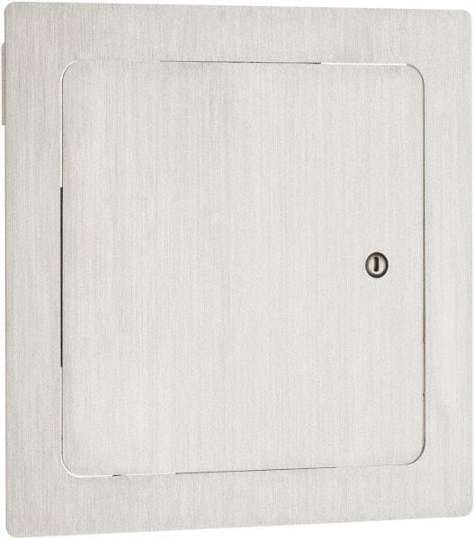 Karp - 9-1/2" Wide x 9-1/2" High, Stainless Steel Universal Access Door - 8" Opening Width, 8" Opening Height - Industrial Tool & Supply