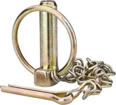 Made in USA - Lynch Pins Pin Diameter (Inch): 7/16 Usable Length (Inch): 1-9/16 - Industrial Tool & Supply