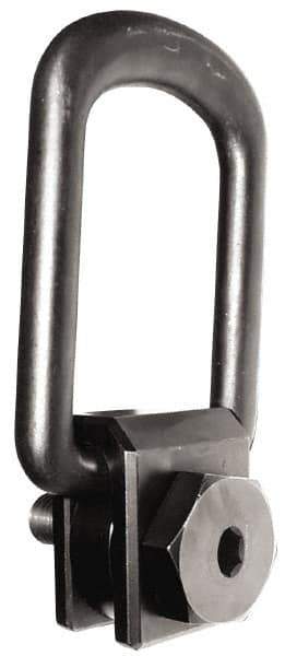 Jergens - 2,500 Lbs. Load Limit, Alloy Steel Side Pull Hoist Ring - Black Oxide Finish, 5/8-11 Inch Thread Size, 2 Inch Diameter Ring - Industrial Tool & Supply