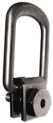 Jergens - 725 kg. Load Limit, Alloy Steel Side Pull Hoist Ring - Black Oxide Finish, M12x1.75 Thread Size, 51 mm Diameter Ring - Industrial Tool & Supply