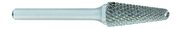 SL-3L6 -- 9mm x 26mm LOC x 6mm Shank x 6 OAL 14 Degree Included Angle Carbide Medium Tough Cut Burr - Industrial Tool & Supply