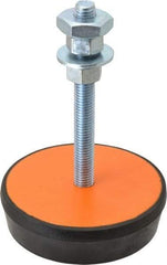 Mason Ind. - 5/8-11 Bolt Thread, 5" Wide Standard Deflection Stud Mount Leveling Pad & Mount - 3,000 Max Lb Capacity, 5" Base Diam - Industrial Tool & Supply