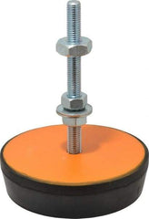 Mason Ind. - 5/8-11 Bolt Thread, 6.88" Wide Standard Deflection Stud Mount Leveling Pad & Mount - 6,000 Max Lb Capacity, 6-3/4" Base Diam - Industrial Tool & Supply