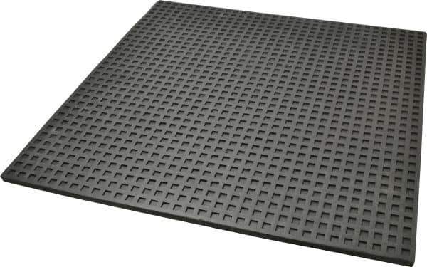 Mason Ind. - 18" Long x 18" Wide x 5/16" Thick, Nitrile, Machinery Leveling Pad & Mat - Black - Industrial Tool & Supply