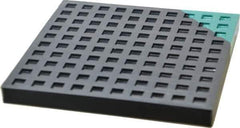 Mason Ind. - 6" Long x 6" Wide x 1/2" Thick, Nitrile, Machinery Leveling Pad & Mat - Green - Industrial Tool & Supply