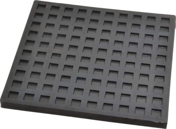 Mason Ind. - 6" Long x 6" Wide x 5/16" Thick, Nitrile, Machinery Leveling Pad & Mat - Black - Industrial Tool & Supply