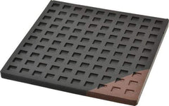 Mason Ind. - 6" Long x 6" Wide x 5/16" Thick, Nitrile, Machinery Leveling Pad & Mat - Brown - Industrial Tool & Supply