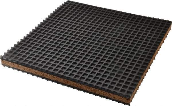 Mason Ind. - 12" Long x 12" Wide x 1" Thick, Neoprene ans Cork, Machinery Leveling Pad & Mat - Industrial Tool & Supply