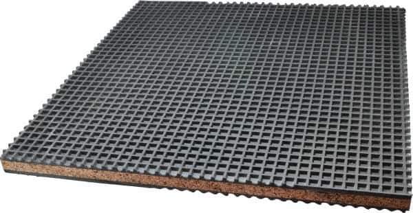 Mason Ind. - 18" Long x 18" Wide x 1" Thick, Neoprene ans Cork, Machinery Leveling Pad & Mat - Industrial Tool & Supply