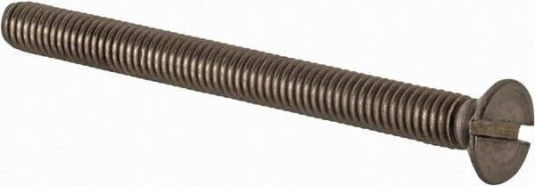 Value Collection - M3.5x0.60 Metric Coarse, 40mm OAL Slotted Drive Machine Screw - Flat Head, Grade 18-8 & A2 Stainless Steel, Uncoated, Without Washer - Industrial Tool & Supply