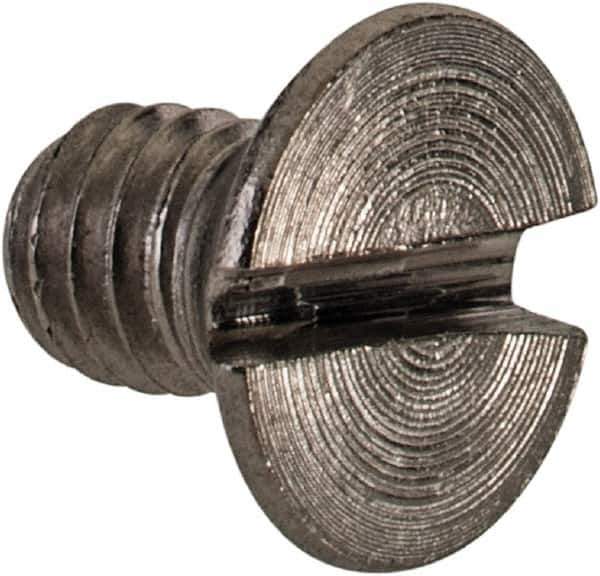 Value Collection - M4x0.70 Metric Coarse, 6mm OAL Slotted Drive Machine Screw - Flat Head, Grade 18-8 & A2 Stainless Steel, Uncoated, Without Washer - Industrial Tool & Supply