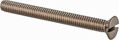 Value Collection - M4x0.70 Metric Coarse, 40mm OAL Slotted Drive Machine Screw - Flat Head, Grade 18-8 & A2 Stainless Steel, Uncoated, Without Washer - Industrial Tool & Supply