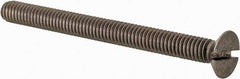 Value Collection - M4x0.70 Metric Coarse, 45mm OAL Slotted Drive Machine Screw - Flat Head, Grade 18-8 & A2 Stainless Steel, Uncoated, Without Washer - Industrial Tool & Supply