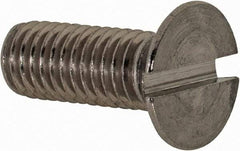 Value Collection - M5x0.80 Metric Coarse, 14mm OAL Slotted Drive Machine Screw - Flat Head, Grade 18-8 & A2 Stainless Steel, Uncoated, Without Washer - Industrial Tool & Supply