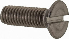 Value Collection - M5x0.80 Metric Coarse, 16mm OAL Slotted Drive Machine Screw - Flat Head, Grade 18-8 & A2 Stainless Steel, Uncoated, Without Washer - Industrial Tool & Supply