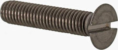 Value Collection - M5x0.80 Metric Coarse, 25mm OAL Slotted Drive Machine Screw - Flat Head, Grade 18-8 & A2 Stainless Steel, Uncoated, Without Washer - Industrial Tool & Supply