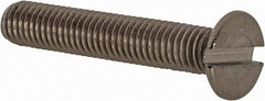 Value Collection - M5x0.80 Metric Coarse, 30mm OAL Slotted Drive Machine Screw - Flat Head, Grade 18-8 & A2 Stainless Steel, Uncoated, Without Washer - Industrial Tool & Supply