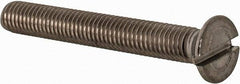 Value Collection - M5x0.80 Metric Coarse, 40mm OAL Slotted Drive Machine Screw - Flat Head, Grade 18-8 & A2 Stainless Steel, Uncoated, Without Washer - Industrial Tool & Supply