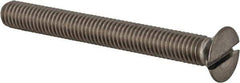 Value Collection - M5x0.80 Metric Coarse, 45mm OAL Slotted Drive Machine Screw - Flat Head, Grade 18-8 & A2 Stainless Steel, Uncoated, Without Washer - Industrial Tool & Supply
