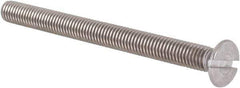 Value Collection - M5x0.80 Metric Coarse, 60mm OAL Slotted Drive Machine Screw - Flat Head, Grade 18-8 & A2 Stainless Steel, Uncoated, Without Washer - Industrial Tool & Supply