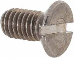 Value Collection - M6x1.00 Metric Coarse, 12mm OAL Slotted Drive Machine Screw - Flat Head, Grade 18-8 & A2 Stainless Steel, Uncoated, Without Washer - Industrial Tool & Supply