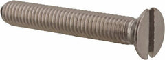 Value Collection - M6x1.00 Metric Coarse, 40mm OAL Slotted Drive Machine Screw - Flat Head, Grade 18-8 & A2 Stainless Steel, Uncoated, Without Washer - Industrial Tool & Supply