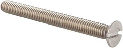 Value Collection - M6x1.00 Metric Coarse, 60mm OAL Slotted Drive Machine Screw - Flat Head, Grade 18-8 & A2 Stainless Steel, Uncoated, Without Washer - Industrial Tool & Supply