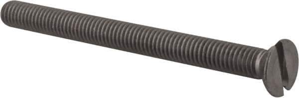 Value Collection - M6x1.00 Metric Coarse, 70mm OAL Slotted Drive Machine Screw - Flat Head, Grade 18-8 & A2 Stainless Steel, Uncoated, Without Washer - Industrial Tool & Supply