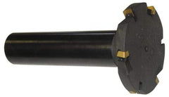 Cutting Tool Technologies - Shank Connection, 3/4" Cutting Width, 0.87" Depth of Cut, 3" Cutter Diam, 4 Tooth Indexable Slotting Cutter - 1-1/4" Shank Diam, DSSC Toolholder, 1500 Insert, Right Hand Cutting Direction - Industrial Tool & Supply