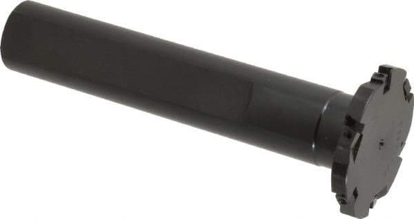 Cutting Tool Technologies - Shank Connection, 1/4" Cutting Width, 1/2" Depth of Cut, 2" Cutter Diam, 3 Tooth Indexable Slotting Cutter - 1" Shank Diam, DSSC Toolholder, 1215 Insert, Right Hand Cutting Direction - Industrial Tool & Supply