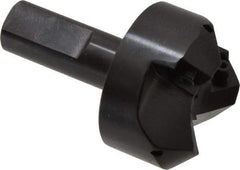 Cutting Tool Technologies - 45° Lead Angle, 1-1/2" Max Cut Diam, 1-1/2" Min Cut Diam, 0.32" Max Depth of Cut, Indexable Chamfer and Angle End Mill - 3 Inserts, CNMG 432 Insert Style, 3-1/4" Overall Length, Straight Shank, 45° Included Angle - Industrial Tool & Supply