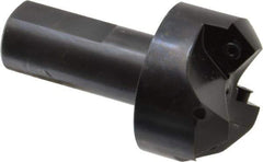 Cutting Tool Technologies - 45° Lead Angle, 1-1/2" Max Cut Diam, 1-1/2" Min Cut Diam, 0.32" Max Depth of Cut, Indexable Chamfer and Angle End Mill - 3 Inserts, CNMG 432 Insert Style, 3-1/2" Overall Length, Straight Shank, 45° Included Angle - Industrial Tool & Supply
