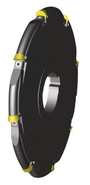Cutting Tool Technologies - Arbor Hole Connection, 3/8" Cutting Width, 0.72" Depth of Cut, 3" Cutter Diam, 1" Hole Diam, Indexable Slotting Cutter - RA Toolholder, RDC-3(2.5) Insert, Right Hand Cutting Direction - Industrial Tool & Supply