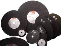 Made in USA - 7" 60 Grit Aluminum Oxide Cutoff Wheel - 1/16" Thick, 1/2" Arbor, 5,184 Max RPM, Use with Stationary Tools - Industrial Tool & Supply