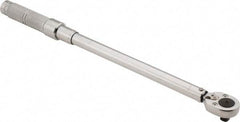 Proto - 1/2" Drive Micrometer Type Ratchet Head Torque Wrench - 360 In/Lb to 209 N/m Torque, 21-1/2" OAL, 0.56 N/m Graduation, Ratchet Head - Industrial Tool & Supply