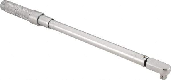 Proto - 1/2" Drive Micrometer Fixed Head Torque Wrench - 47 N/m to 210 N/m Torque, 21-1/8" OAL, 210 N/m Graduation, Ratchet Head - Industrial Tool & Supply