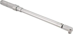 Proto - 1/2" Drive Micrometer Fixed Head Torque Wrench - 47 N/m to 210 N/m Torque, 21-1/8" OAL, 210 N/m Graduation, Ratchet Head - Industrial Tool & Supply
