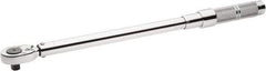 Proto - 1/2" Drive Micrometer Type Ratchet Head Torque Wrench - 47 N/m to 210 N/m Torque, 21-1/2" OAL, 1.36 N/m Graduation, Ratchet Head - Industrial Tool & Supply