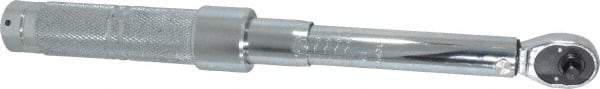 Proto - 1/4" Drive Micrometer Type Ratchet Head Torque Wrench - 40 In/Lb to 200 In/Lb Torque, 11-7/8" OAL, 0.11 N/m Graduation, Ratchet Head - Industrial Tool & Supply